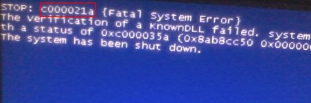 蓝屏代码c000021a的解决办法