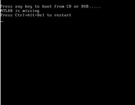 修复PBR，解决ntldr is missing问题