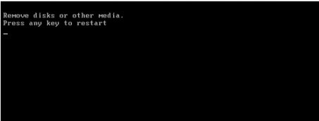 开机黑屏提示Remove disks or other media