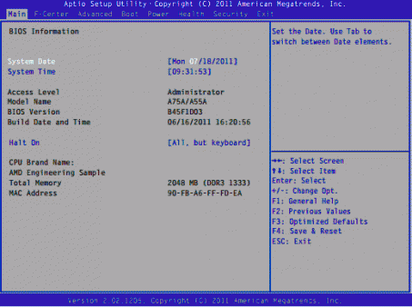 [U盘装系统]富士康A75A主板U盘装系统