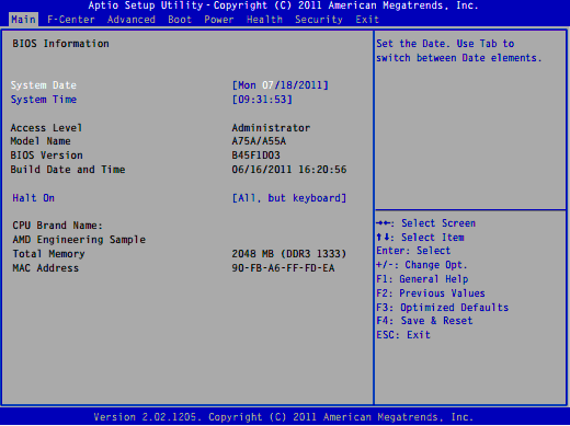 富士康A75A主板U盘装系统