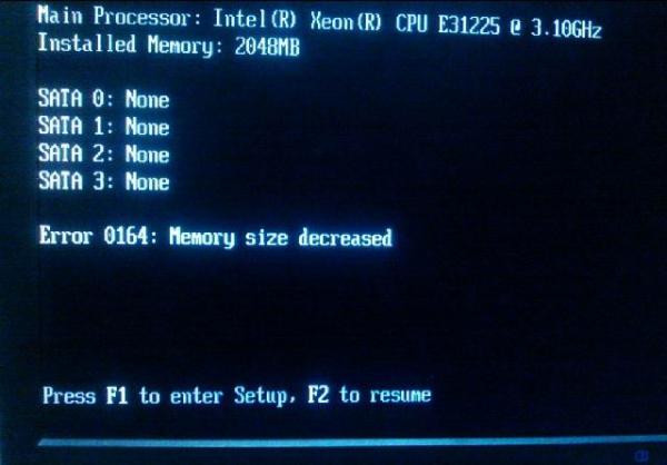 开机提示memory size decreased怎么解决?
