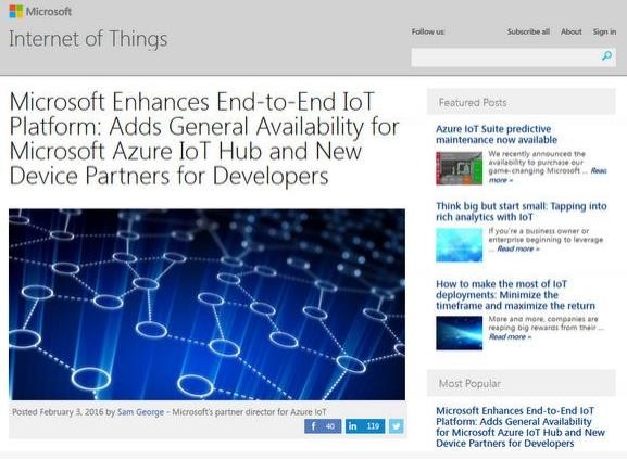 微软物联网思绪在何方