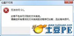打开u盘时提示无法访问G:\。该怎么办？