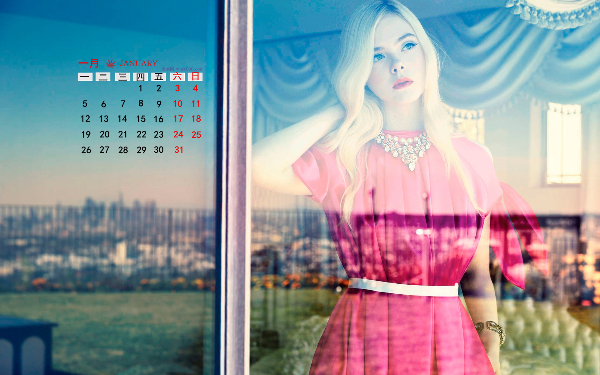 2015年1月日历壁纸精选欧美唯美美女写真图片合集第一辑