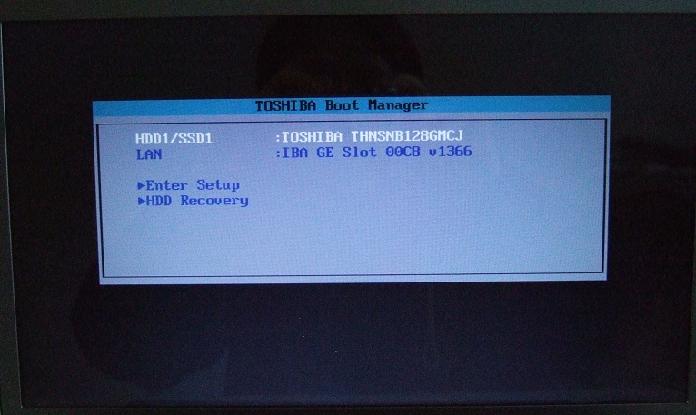 TOSHIBABootManager界面