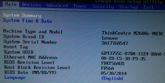 ThinkCentre M2600C无法进入BIOS