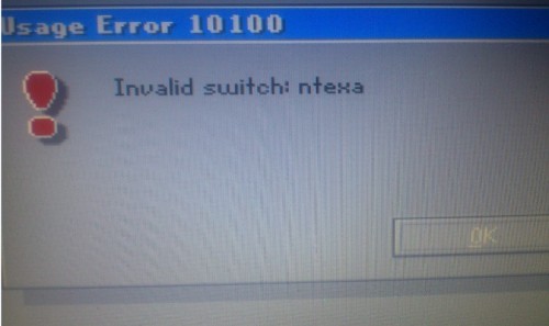 GHOST时出现Invalid switch