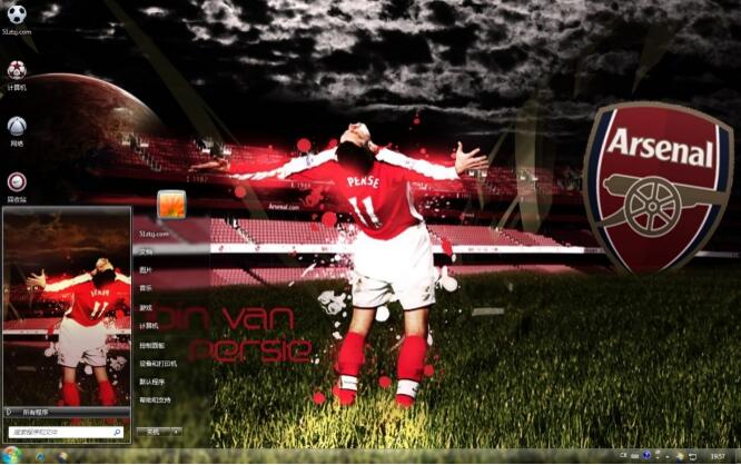 足球明星范佩西主题下载