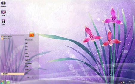 炫彩精美花卉win7主题