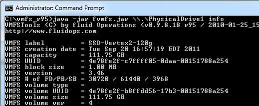 java -jar fvmfs.jar \.PhysicalDrive1 信息