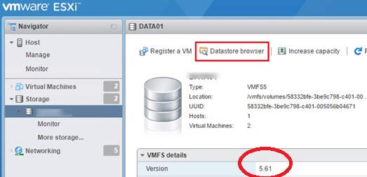 vmfs 数据存储浏览器