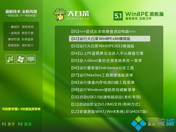 大白菜一键安装win7旗舰版步骤 图3