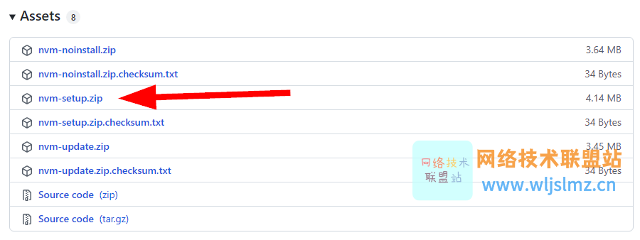 下载适用于 Windows 的 NVM 安装程序