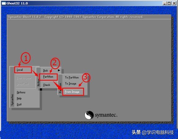 GHOST手工恢复旧的重新装货系统。