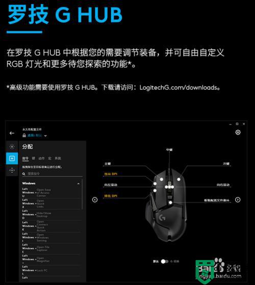 罗技g502按键功能说明_罗技g502鼠标按键功能图解