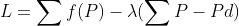 L=sum f(P)-lambda (sum P-Pd)