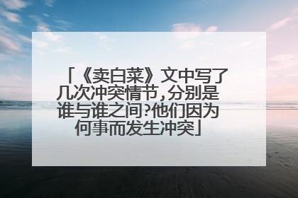 《卖白菜》文中写了几次冲突情节,分别是谁与谁之间?他们因为何事而发生冲突