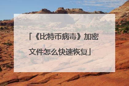 《比特币病毒》加密文件怎么快速恢复