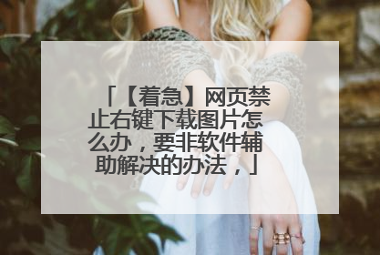 【着急】网页禁止右键下载图片怎么办，要非软件辅助解决的办法，
