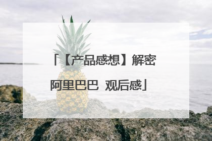 【产品感想】解密阿里巴巴 观后感