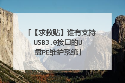 【求救贴】谁有支持USB3.0接口的U盘PE维护系统