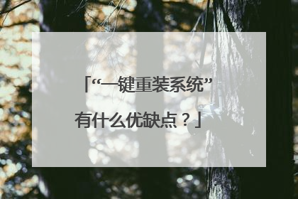 “一键重装系统”有什么优缺点?