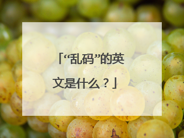 “乱码”的英文是什么?