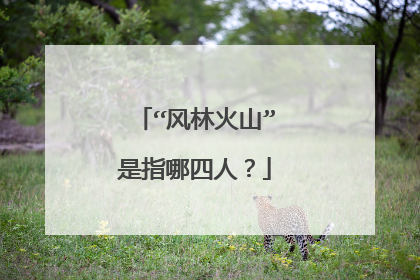 “风林火山”是指哪四人?