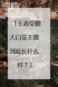 王者荣耀大白菜主播到底长什么样？