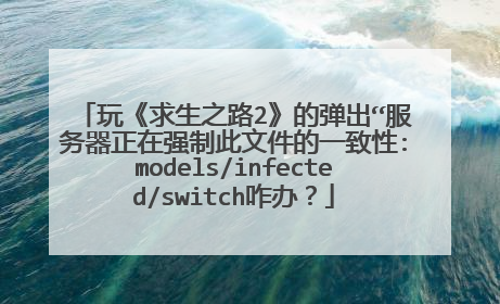玩《求生之路2》的弹出“服务器正在强制此文件的一致性:models/infected/switch咋办?