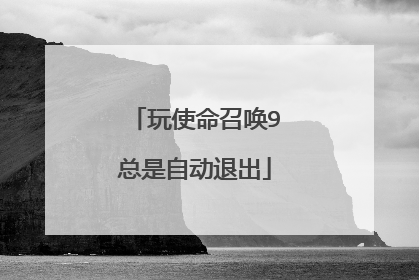 玩使命召唤9总是自动退出