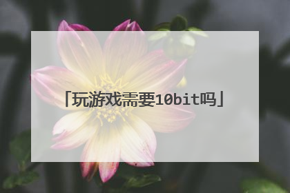 玩游戏需要10bit吗