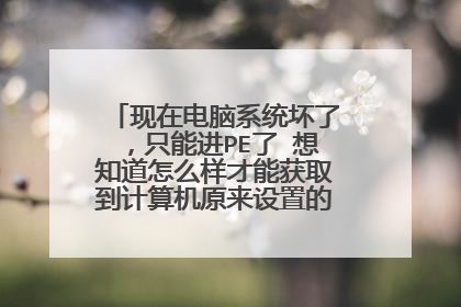 现在电脑系统坏了,只能进PE了 想知道怎么样才能获取到计算机原来设置的固定IP和计算机名称,方法越多越简