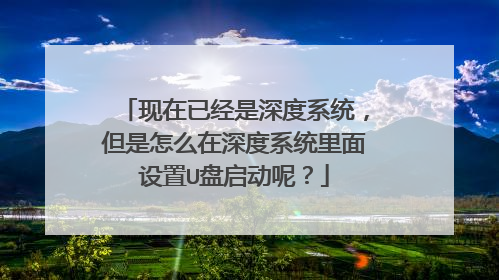 现在已经是深度系统，但是怎么在深度系统里面设置U盘启动呢？