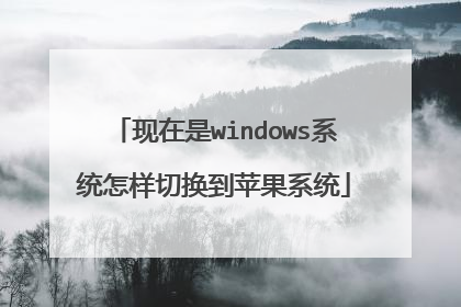 现在是windows系统怎样切换到苹果系统