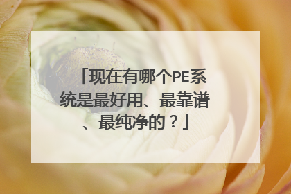 现在有哪个PE系统是最好用、最靠谱、最纯净的?