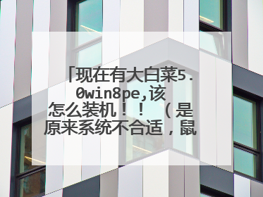 现在有大白菜5.0win8pe,该怎么装机！！ （是原来系统不合适，鼠标，触摸板，键 盘都不管用了