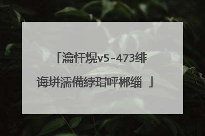 瀹忓熀v5-473绯诲垪濡備綍瑁呯郴缁�