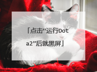 点击“运行Dota2”后就黑屏