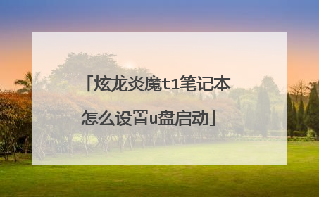 炫龙炎魔t1笔记本怎么设置u盘启动