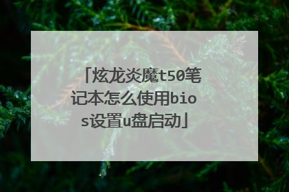 炫龙炎魔t50笔记本怎么使用bios设置u盘启动