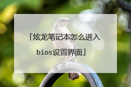 炫龙笔记本怎么进入bios设置界面