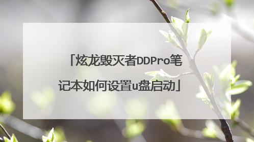炫龙毁灭者DDPro笔记本如何设置u盘启动