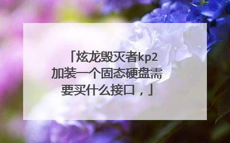 炫龙毁灭者kp2加装一个固态硬盘需要买什么接口,