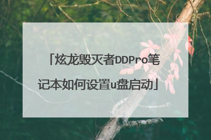 炫龙毁灭者DDPro笔记本如何设置u盘启动
