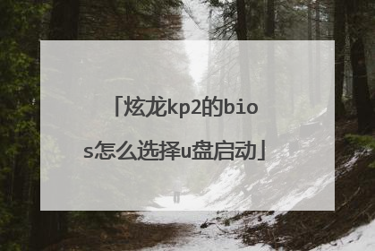 炫龙kp2的bios怎么选择u盘启动