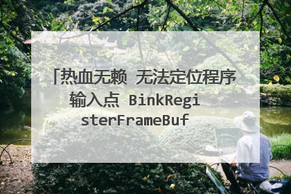 热血无赖 无法定位程序输入点 BinkRegisterFrameBuffers@8与动态链接库binkw32.dll