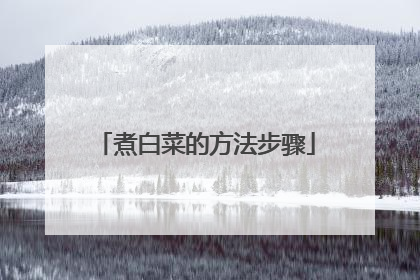 煮白菜的方法步骤
