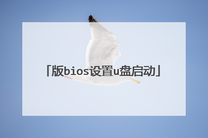 版bios设置u盘启动